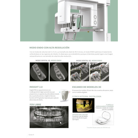 Rayos X Dental 3D Cone Beam Panorámico y Lateral Digital Vatech Green X 18 RC