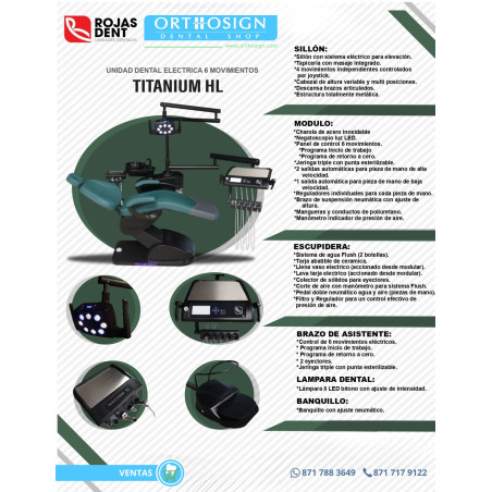 Unidad Titanium HL Rojas Dent Orthosign 2025
