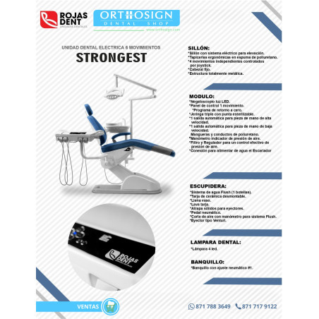 Unidad Dental Eléctrica Strongest Rojas Dent