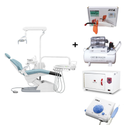 Paquete Unidad Dental Novo X Pro, Compresor, Esterilizador, Cavitrón, Pieza de alta y Lampara de fotocurado