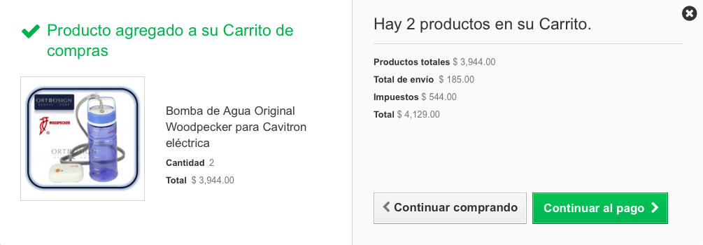 Continuar al pago