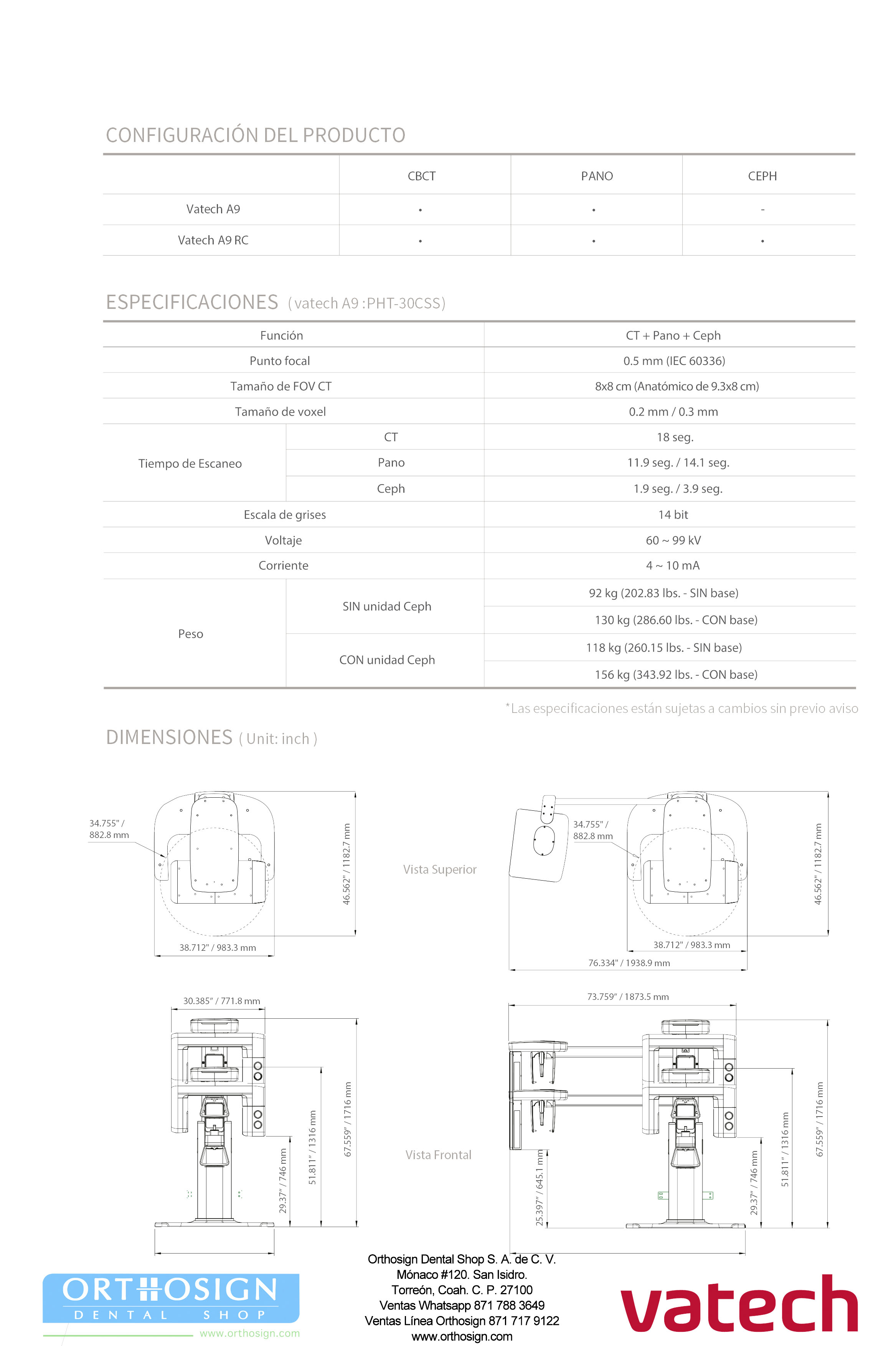 Tomógrafo Dental Vatech A9 - Catálogo 4